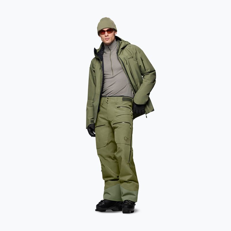Men's ski trousers Norrona Lofoten Gore-Tex Insulated deep lichen green 2