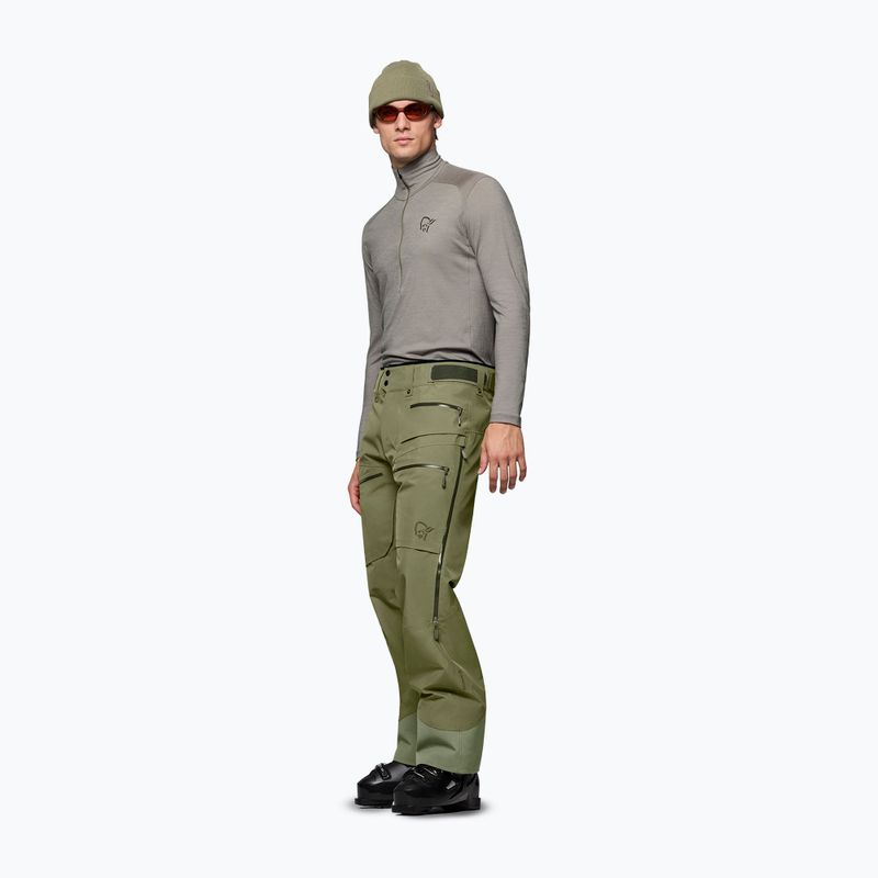 Men's ski trousers Norrona Lofoten Gore-Tex Insulated deep lichen green 4
