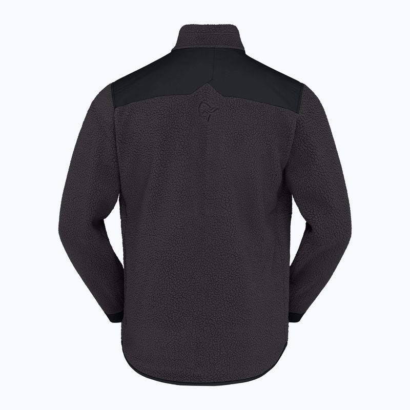 Men's fleece sweatshirt Norrona Tamok Warm3 phantom/caviar black 6