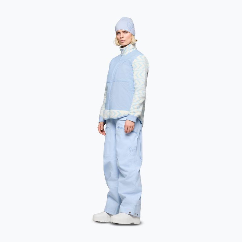 Men's fleece sweatshirt Norrona Tamok Warm3 whisper white/cashmere blue 2