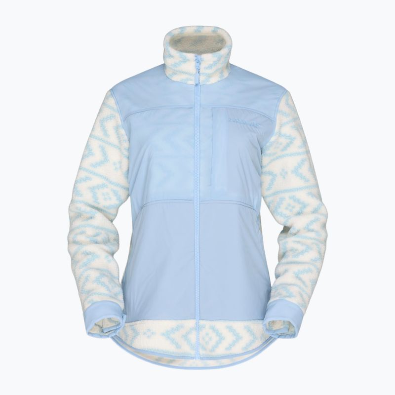 Men's fleece sweatshirt Norrona Tamok Warm3 whisper white/cashmere blue 4
