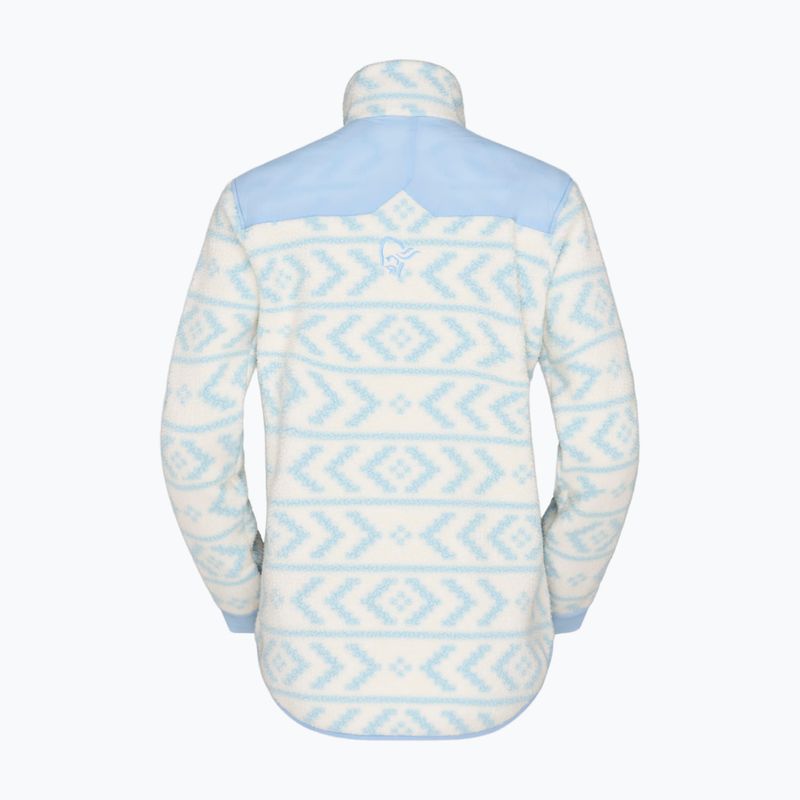 Men's fleece sweatshirt Norrona Tamok Warm3 whisper white/cashmere blue 5