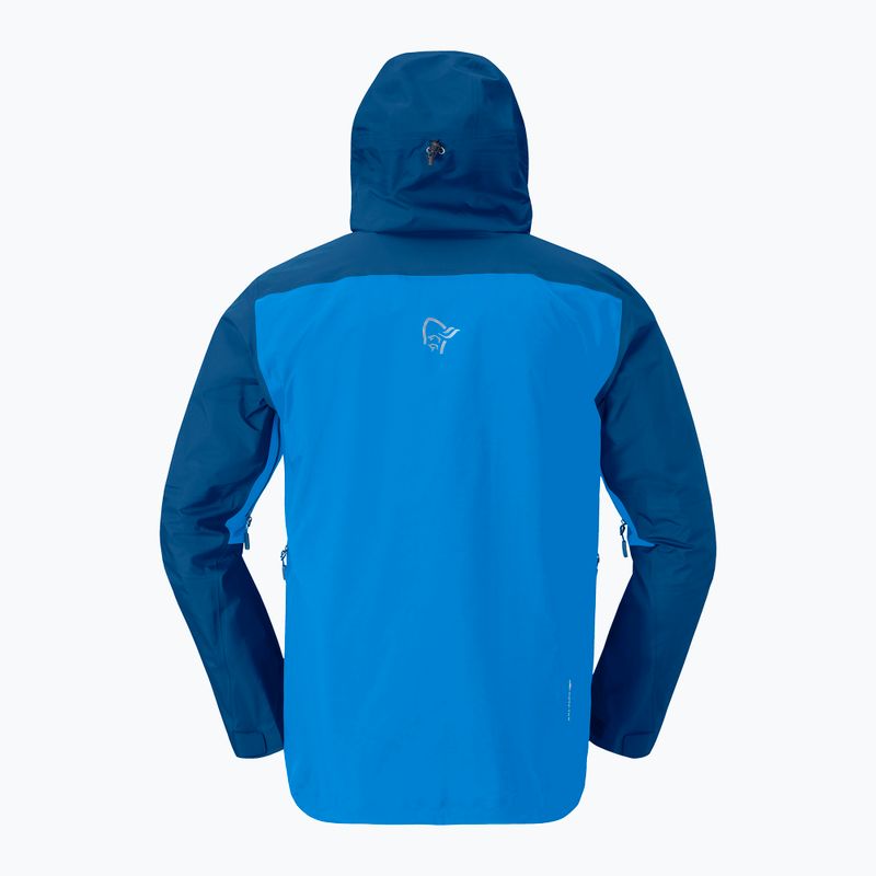 Men's rain jacket NORRONA Falketind Gore-Tex brilliant blue/dark blue 4
