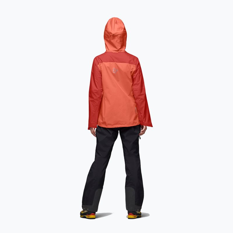 Women's rain jacket NORRONA Falketind Gore-Tex deep sea coral/baked apple 3