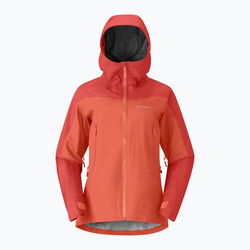 Women's rain jacket NORRONA Falketind Gore-Tex deep sea coral/baked apple 5
