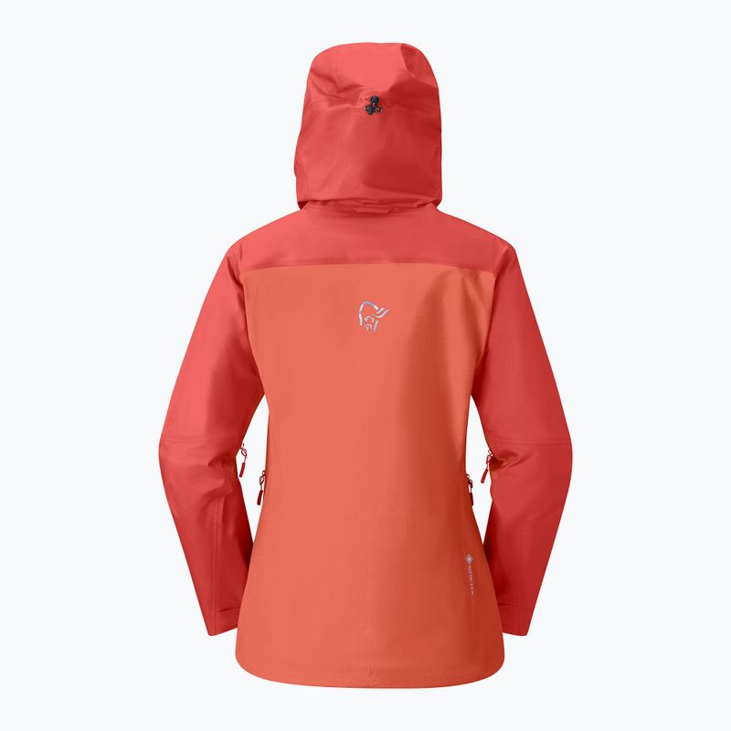 Women's rain jacket NORRONA Falketind Gore-Tex deep sea coral/baked apple 6