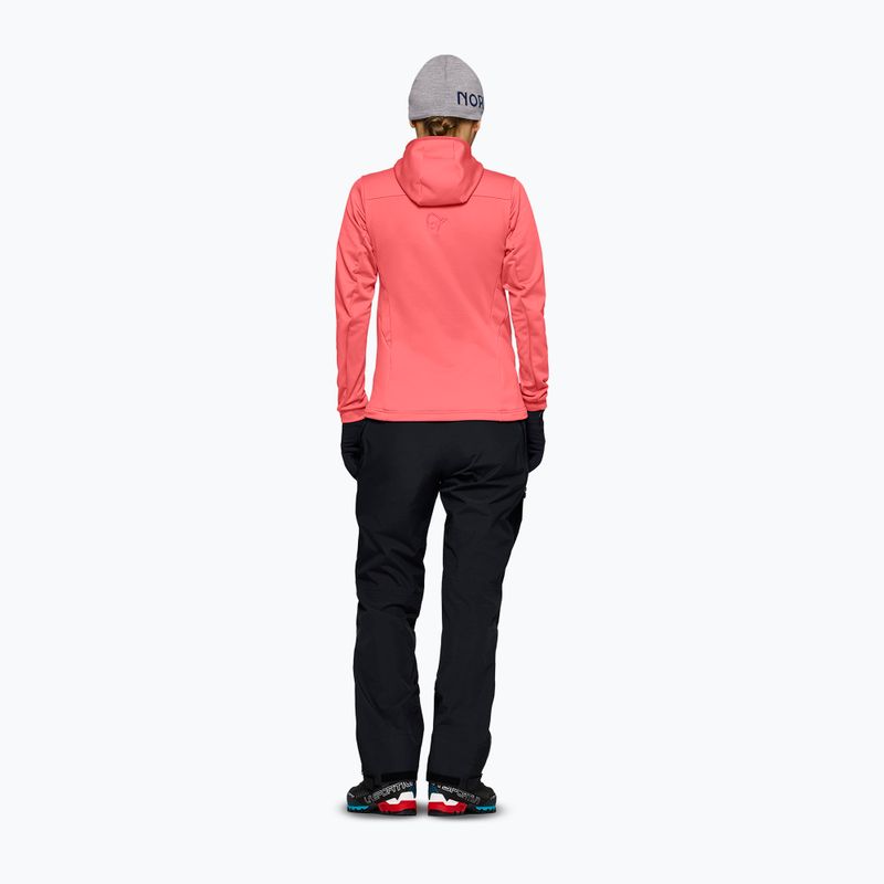 Women's trekking sweatshirt NORRONA Falketind Warm2 Stretch Hood deep sea coral/baked apple 3