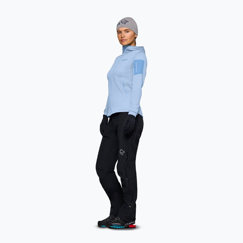 Women's trekking sweatshirt NORRONA Falketind Warm2 Stretch Hood cashmere blue/allure 4