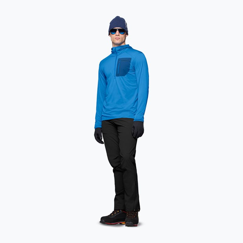 Men's trekking sweatshirt NORRONA Falketind Warm1 Hood brilliant blue/dark blue 2