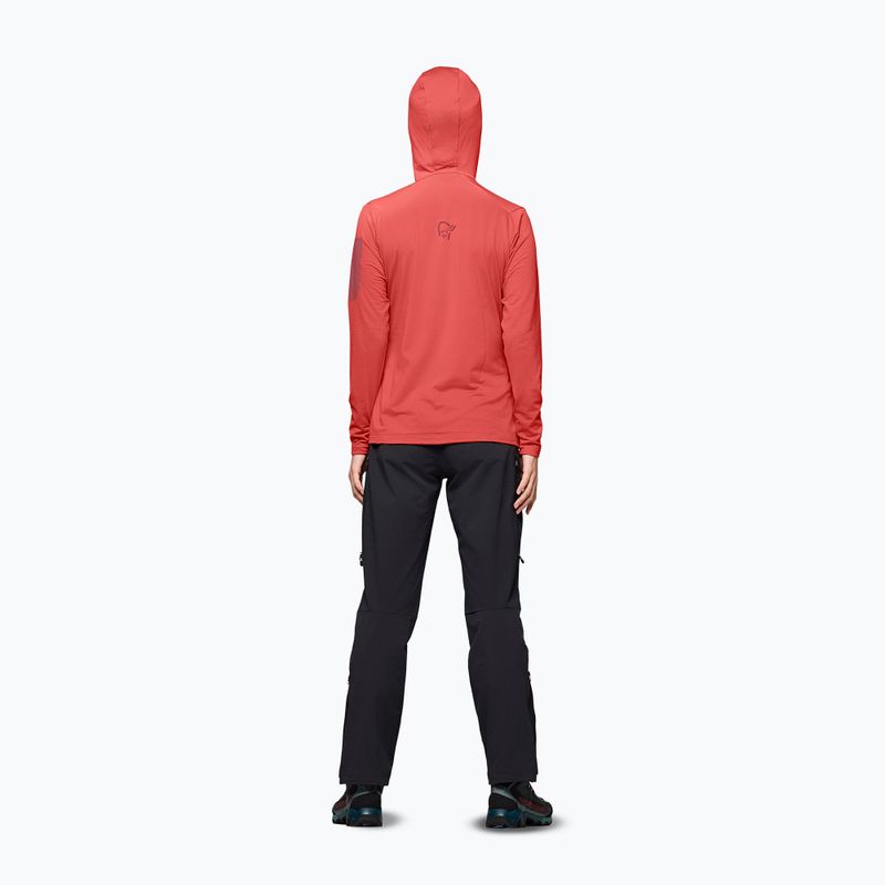 Women's trekking sweatshirt NORRONA Falketind Warm1 Hood deep sea coral/baked apple 3