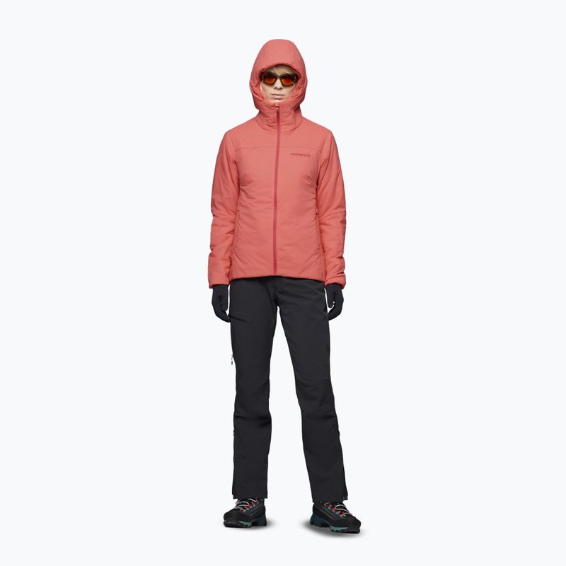 Women's insulated jacket NORRONA Femund Thermo60 Zip Hood deep sea coral 2