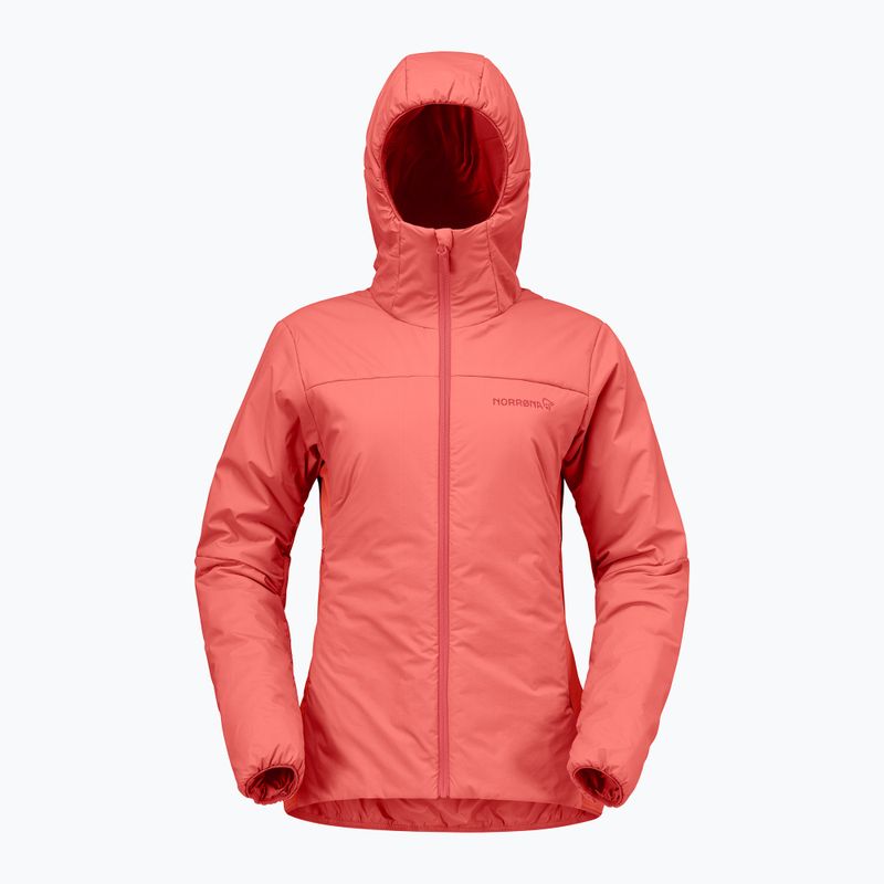 Women's insulated jacket NORRONA Femund Thermo60 Zip Hood deep sea coral 5