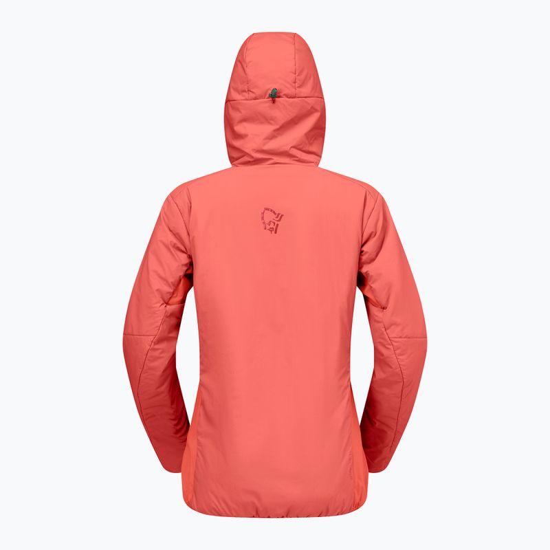 Women's insulated jacket NORRONA Femund Thermo60 Zip Hood deep sea coral 6