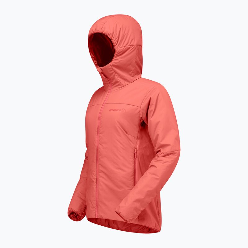 Women's insulated jacket NORRONA Femund Thermo60 Zip Hood deep sea coral 7