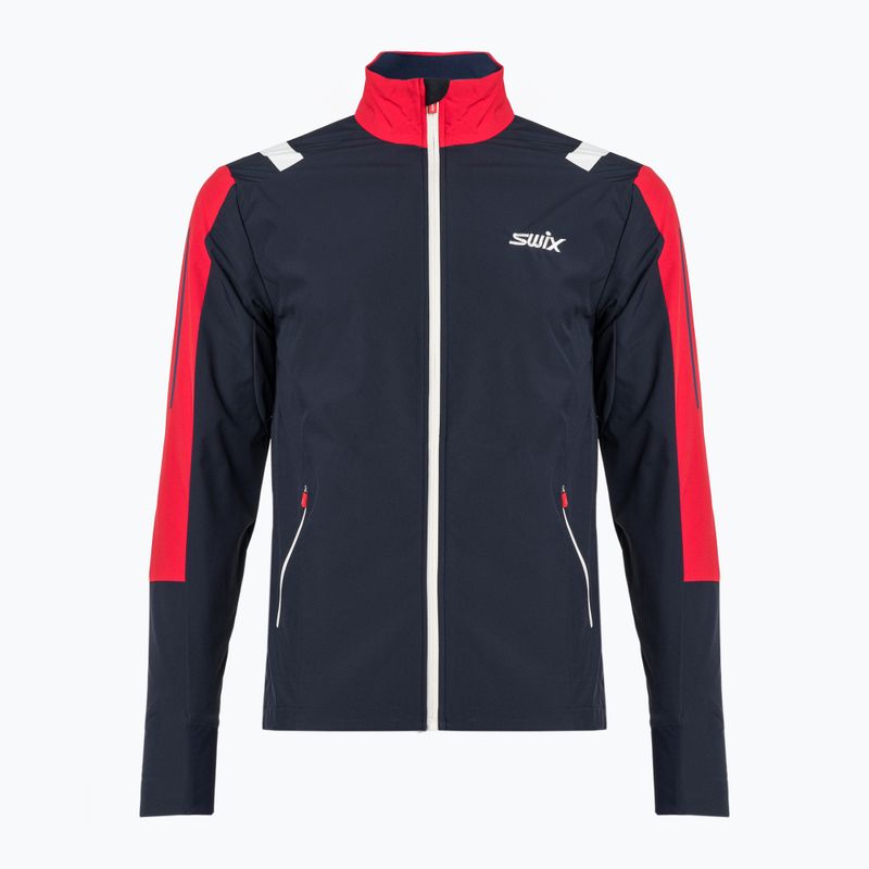 Swix Infinity men's cross-country ski jacket navy blue and red 15241-75101