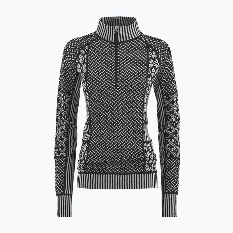 Women's thermal sweatshirt KARI TRAA Smekker Half Zip black 5