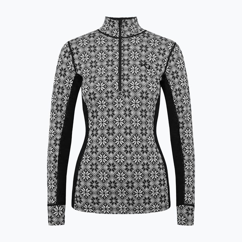 Women's thermal sweatshirt KARI TRAA Rose Half Zip black 4
