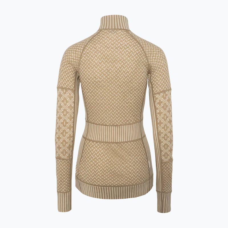 Women's thermal sweatshirt KARI TRAA Smekker Half Zip mocha 4