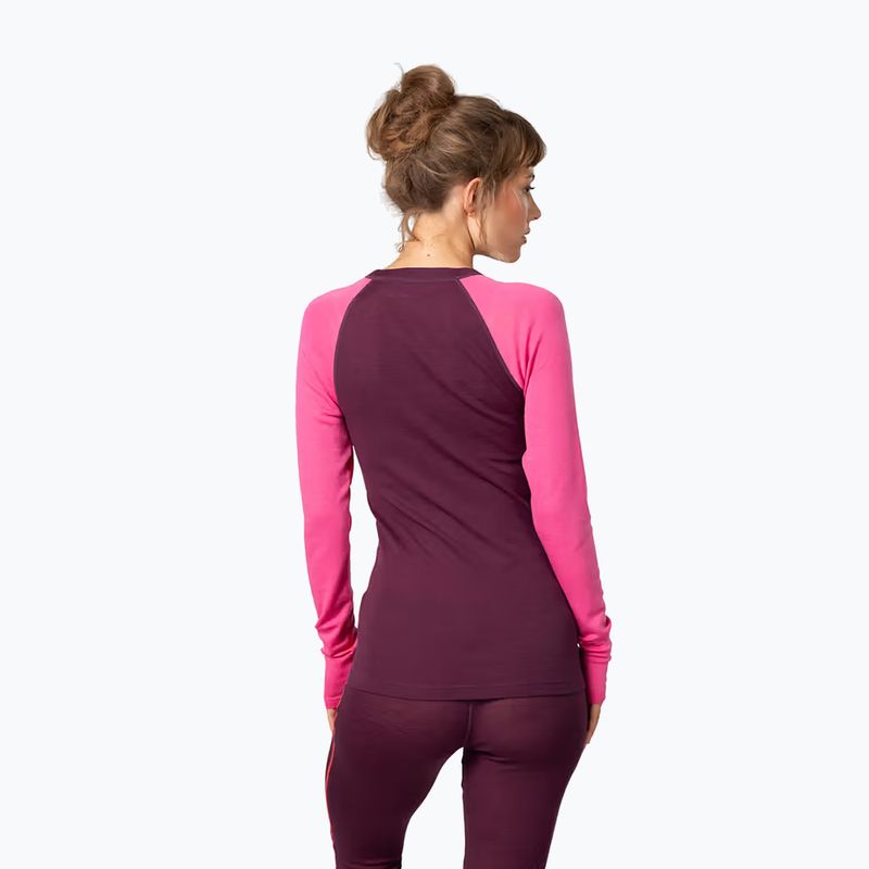 Women's thermal underwear set KARI TRAA Kaia wine 4