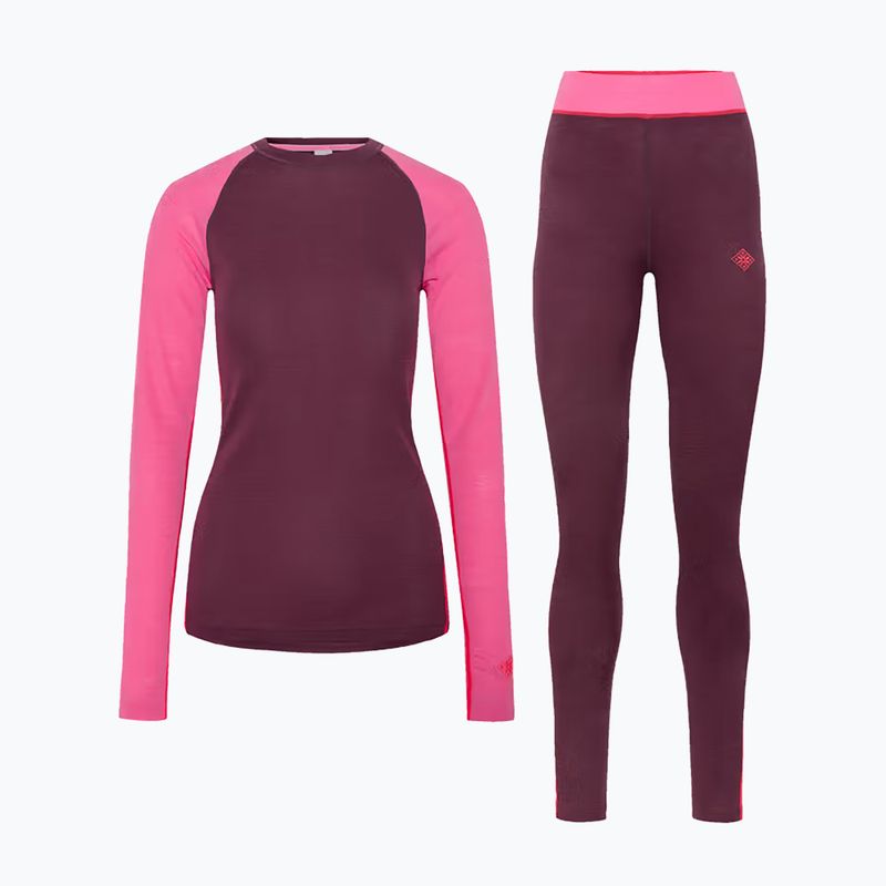 Women's thermal underwear set KARI TRAA Kaia wine 7