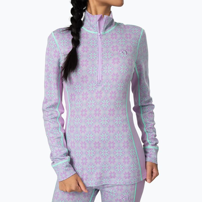 Women's thermal sweatshirt KARI TRAA Rose Half Zip lily 4