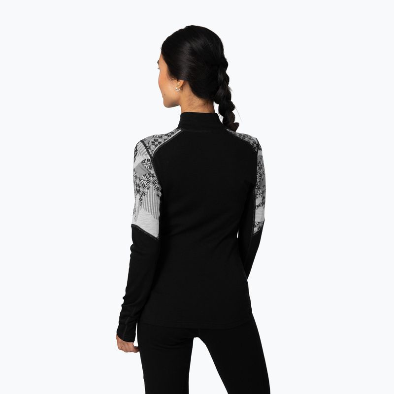 Women's thermal sweatshirt KARI TRAA Olea Half Zip black 3