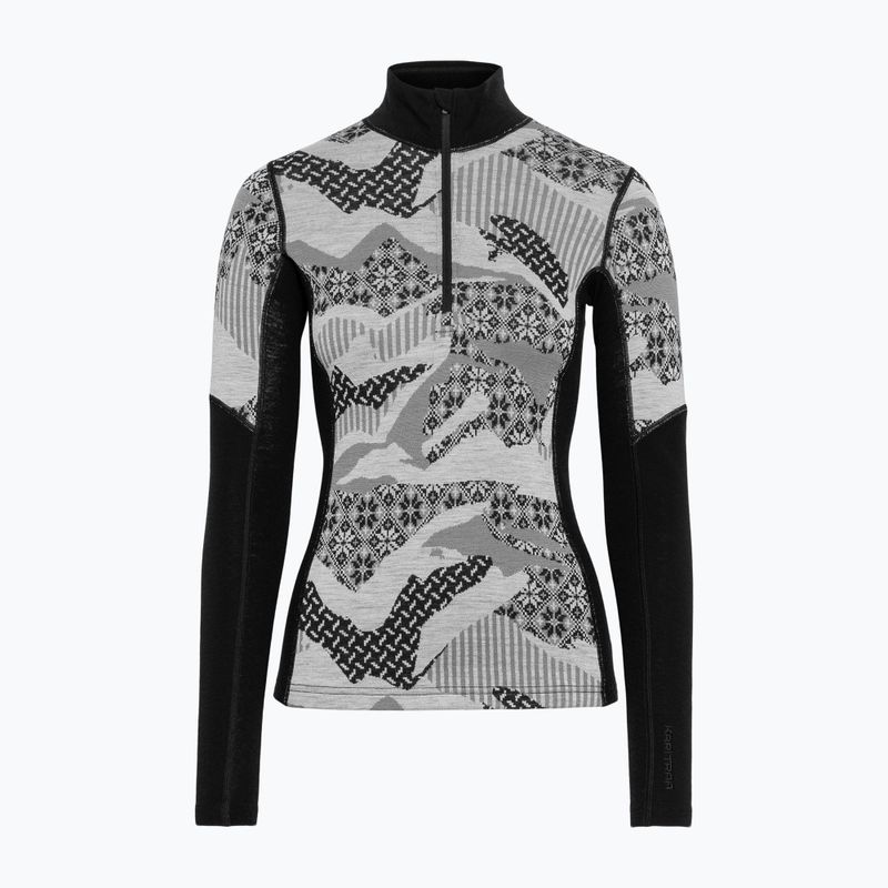 Women's thermal sweatshirt KARI TRAA Olea Half Zip black 4