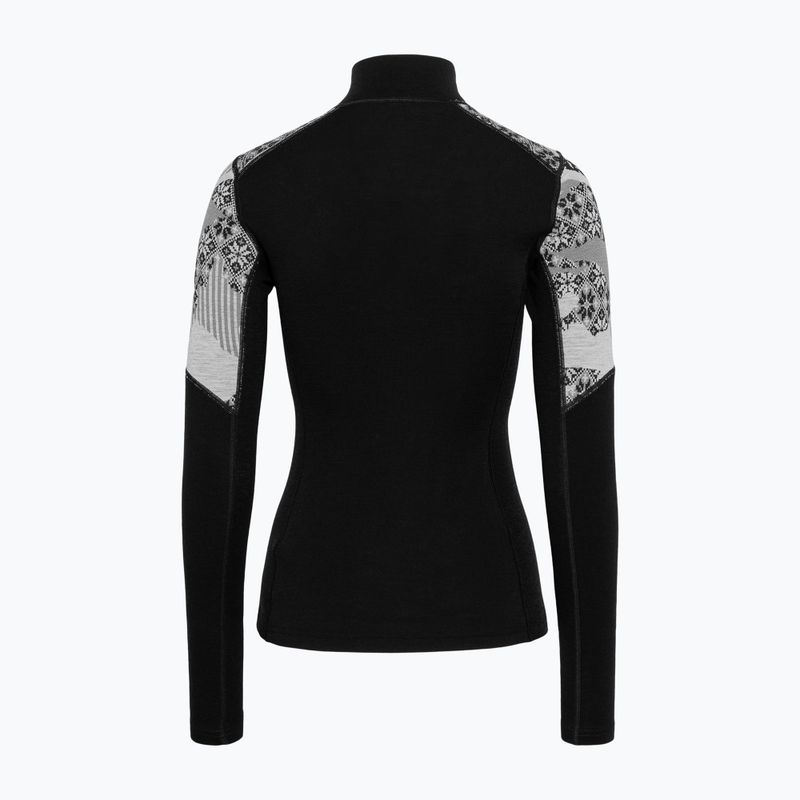 Women's thermal sweatshirt KARI TRAA Olea Half Zip black 5