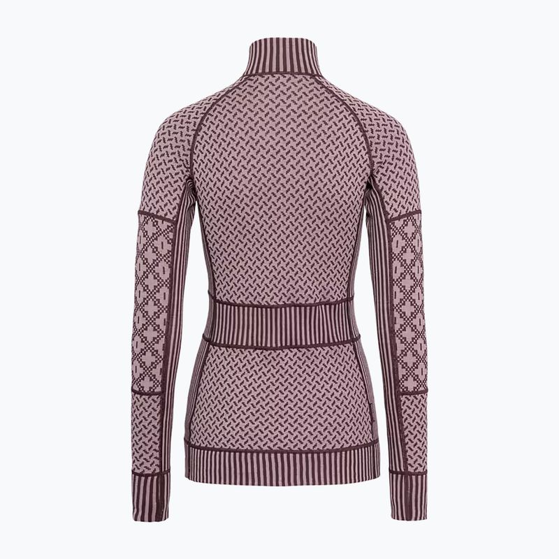 Women's thermal sweatshirt KARI TRAA Smekker Half Zip cocoa powder 5