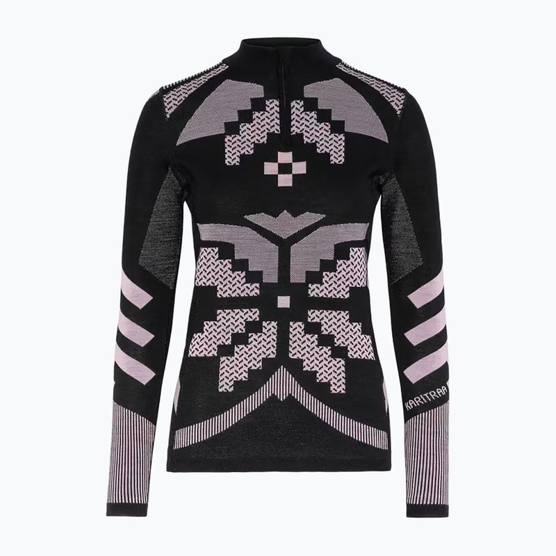 Women's thermal sweatshirt KARI TRAA Faith Half Zip black 4