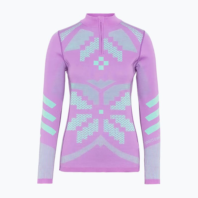Women's thermal sweatshirt KARI TRAA Faith Half Zip violet 4