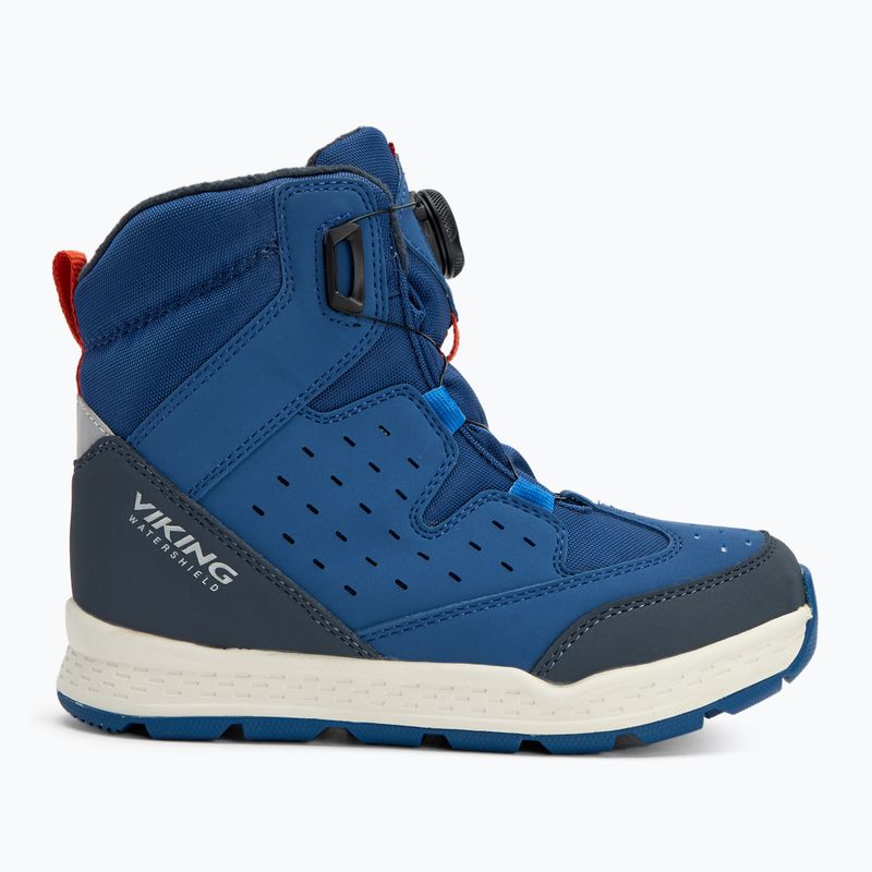 Viking Espo Warm Waterproof BOA blue/rust children's snow boots 2