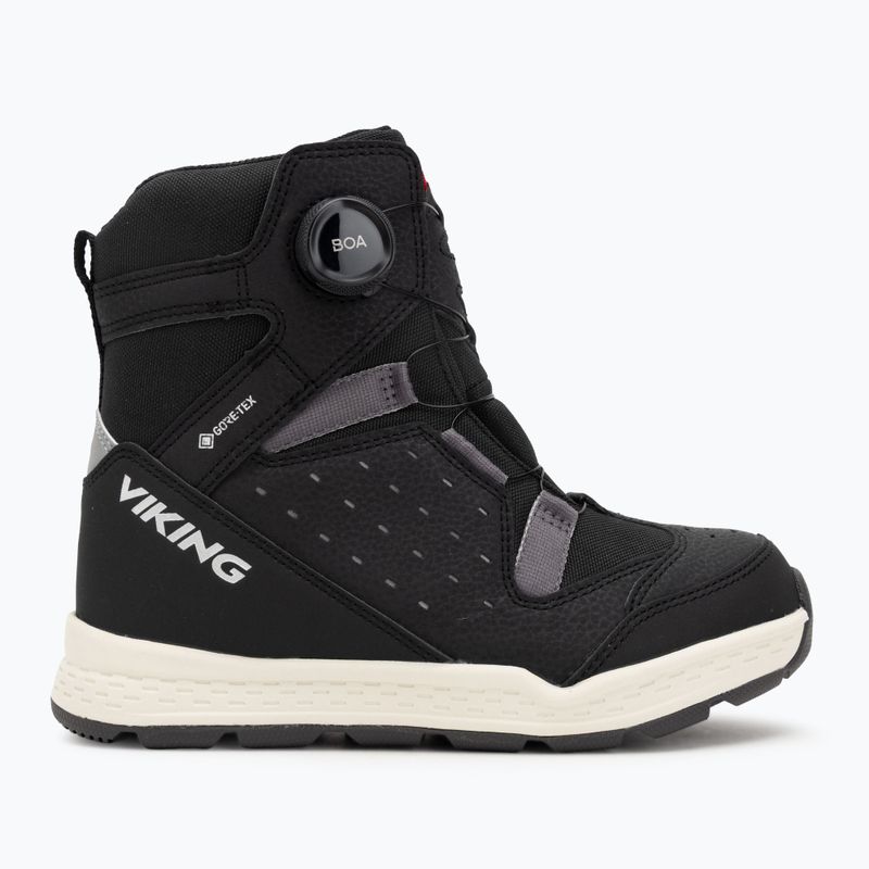 Children's snow boots Viking Footwear Espo Reflex Warm GTX BOA black/black 2