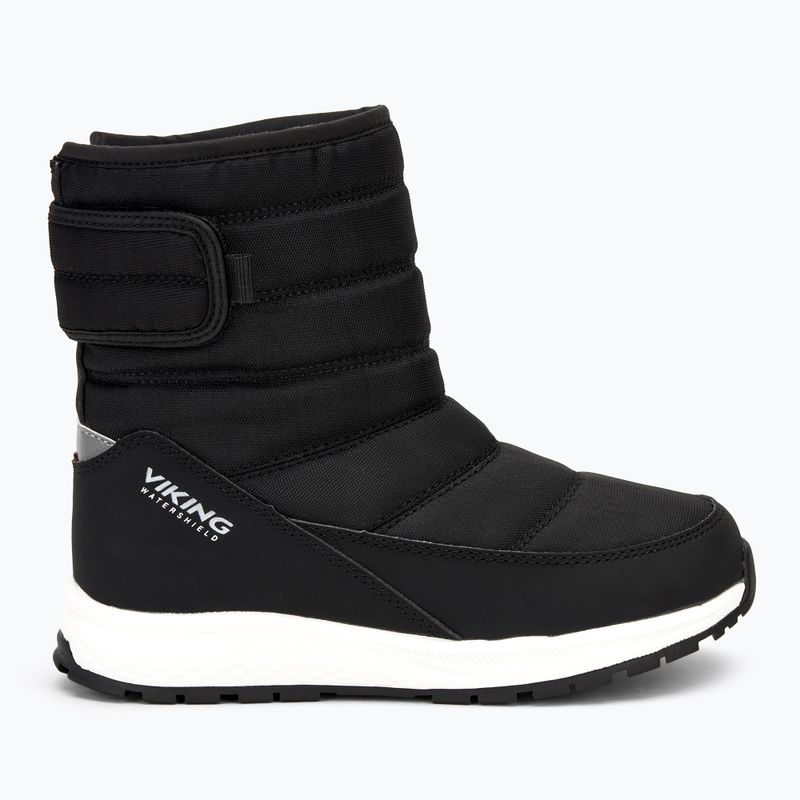 Viking Footwear Equip Warm Waterproof 1V Pull On children's snow boots black 2