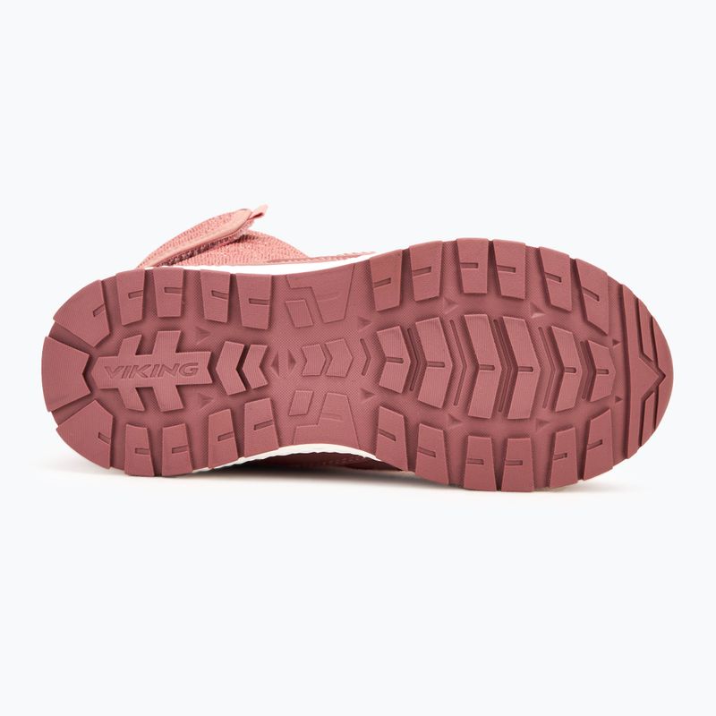 Viking Footwear Equip Warm Waterproof 1V Pull On pink children's snow boots 4