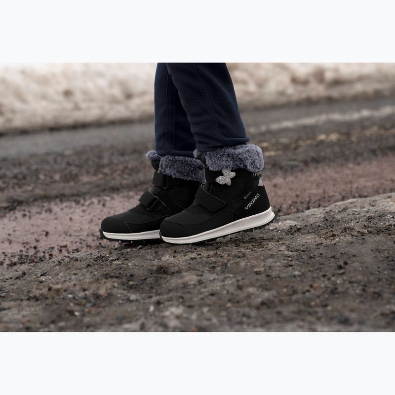 Children's snow boots Viking Footwear Belle Butterfly Warm GTX 2V black 8