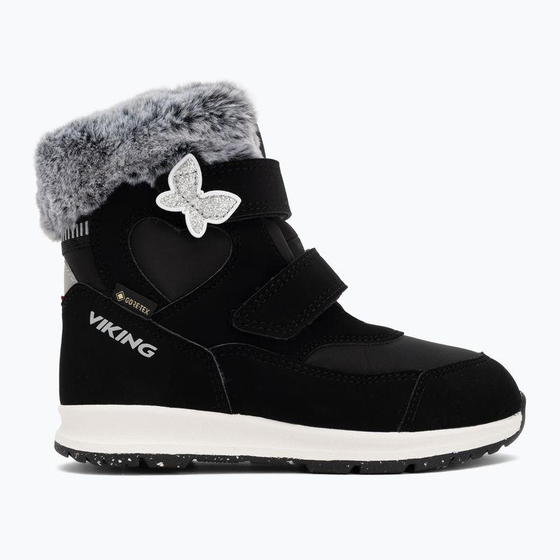 Children's snow boots Viking Footwear Belle Butterfly Warm GTX 2V black 2