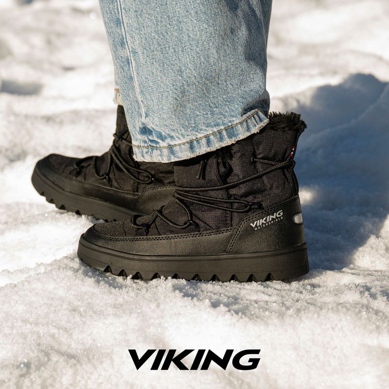Snow boots Viking Footwear Snowflake Warm Waterproof SL black 9