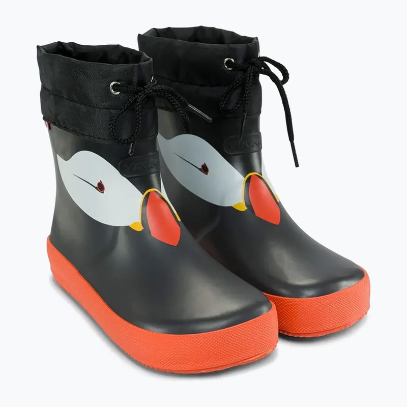 Children's Wellington Boots Viking Footwear Alv Barefoot Paw Print black 10