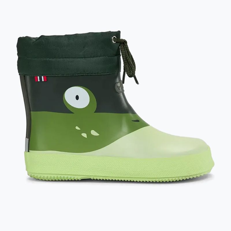 Children's Wellington Boots Viking Footwear Alv Barefoot Paw Print light green/green 8