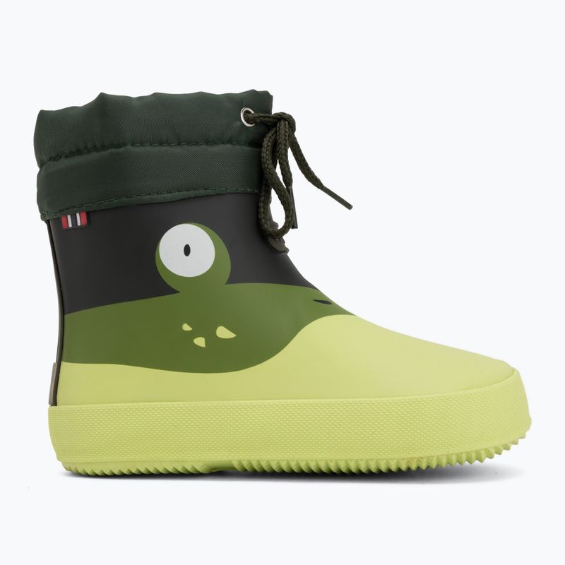 Children's Wellington Boots Viking Footwear Alv Barefoot Paw Print light green/green 2