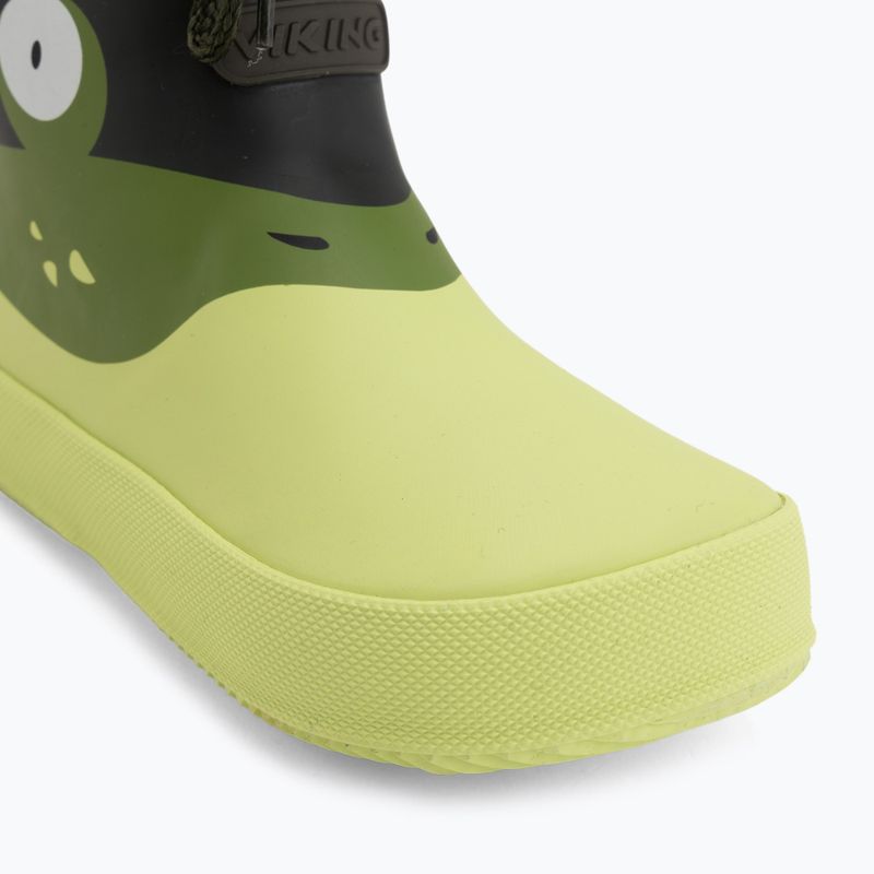 Children's Wellington Boots Viking Footwear Alv Barefoot Paw Print light green/green 7