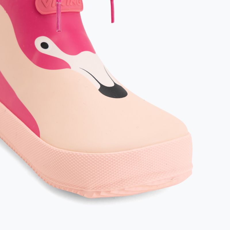 Children's Wellington Boots Viking Footwear Alv Barefoot Paw Print light pink/magenta 7