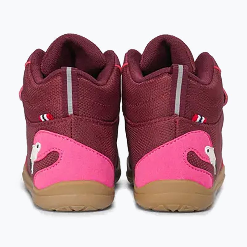 Children's barefoot shoes Viking Footwear Alv Barefoot Mid 2V Waterproof burgundy 11