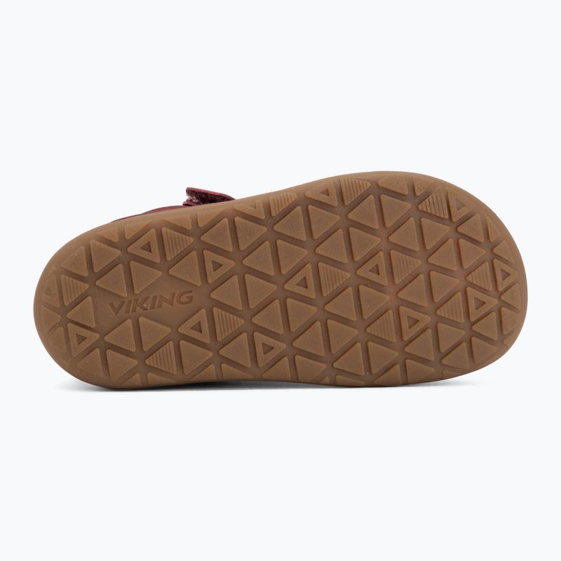 Children's barefoot shoes Viking Alv Barefoot Mid 2V Waterproof burgundy 3