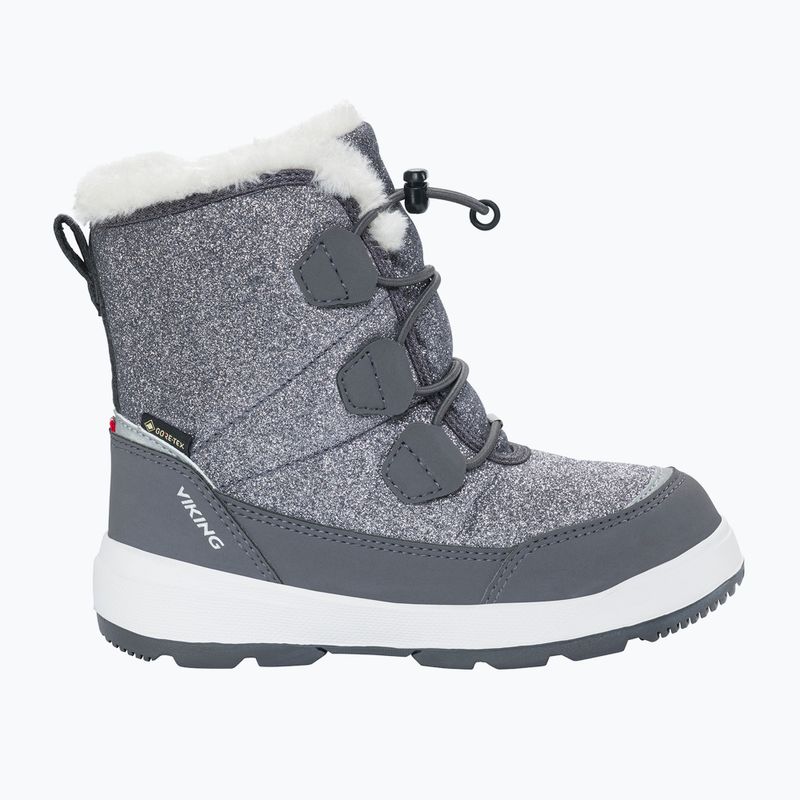 Children's snow boots Viking Footwear Toasty Glitter Warm Gore-Tex Zip dark grey