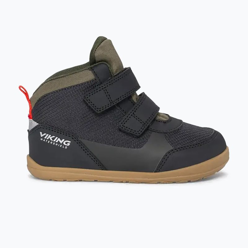Children's barefoot shoes Viking Footwear Aspen Barefoot Mid 2V Waterproof black 8