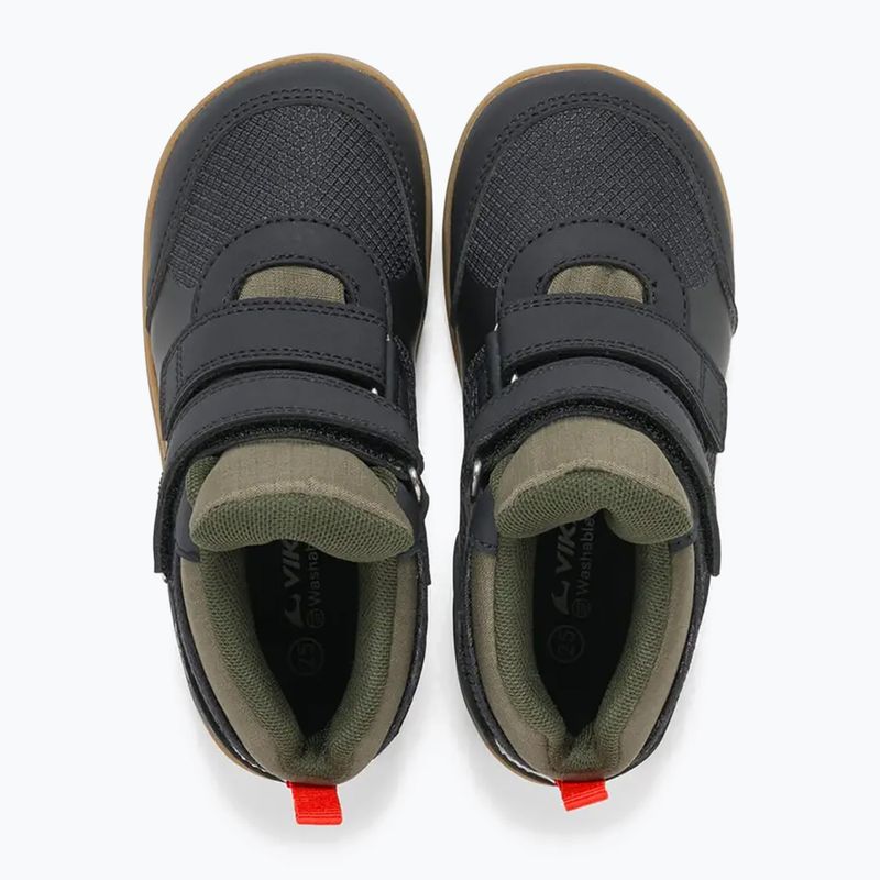 Children's barefoot shoes Viking Footwear Aspen Barefoot Mid 2V Waterproof black 12