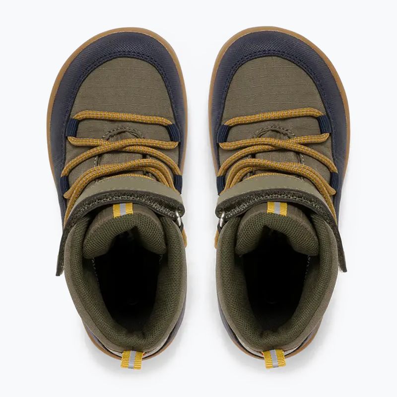 Children's barefoot shoes Viking Footwear Birch Barefoot Mid 1V Waterproof navy/olive 12