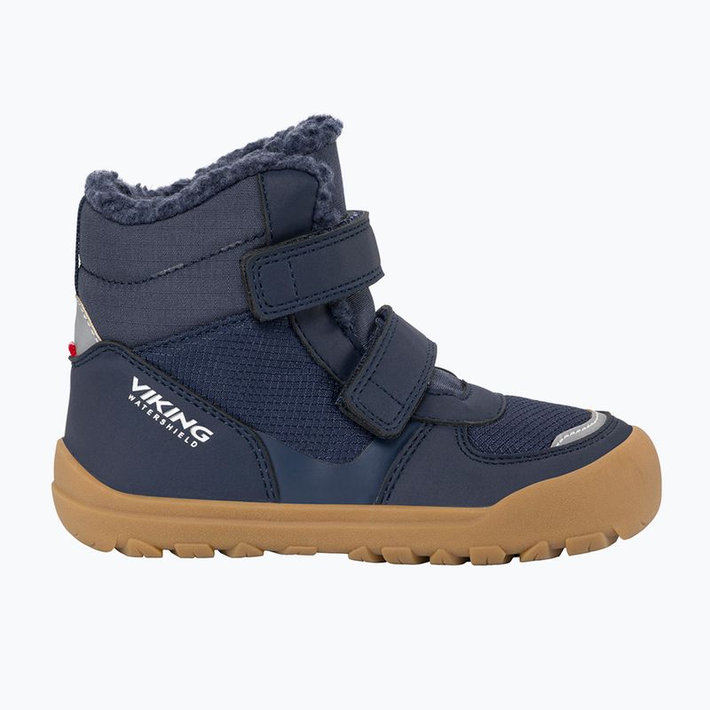 Children's barefoot snow boots Viking Footwear Rowan Barefoot Warm Waterproof 2V navy